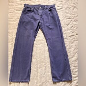 Levi's 514 Jeans Mens 36x30 Straight Leg Lavender Purple Blue Denim Cotton